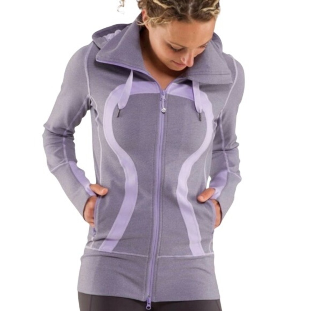 lululemon athletica Lavender Full-Zip Hooded Jacket with Lilac Accents